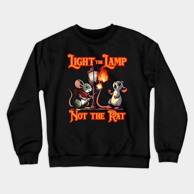 Light the Lamp - Christmas Carol Crewneck Sweatshirt by SergioCoelho_Arts